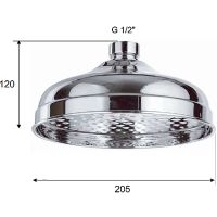 Верхний душ Remer 359B20X Хром — фото 2, Верхние души