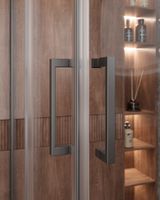 Душевой уголок CEZARES MOLVENO-AH-21-90+30-C-GM-IV — фото 3, Прямоугольные душевые уголки