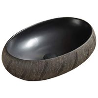 Раковина CeramaLux 58 J2102 Черная — фото 1, Раковины накладные