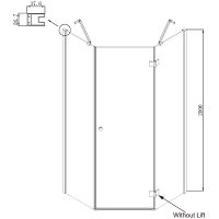 Душевой уголок Ambassador Diamond 100х100 12011112R профиль Хром стекло прозрачное — фото 7, Душевые уголки трапеция