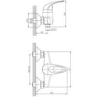 Смеситель для душа Haiba Хром арт-HB2003 — фото 2, Смесители для душа с лейкой
