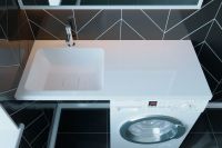 Раковина Madera Kamilla 110 L 4627173210041 с местом под стиральную машину Белая — фото 3, Раковины на стиральную машину