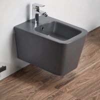 Биде CeramaLux 5370MDH подвесное Серое матовое — фото 1, Биде подвесные