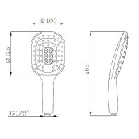 Ручной душ Melodia della vita Standard MKP20600 Хром — фото 2, Лейки для душа
