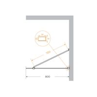 Душевая перегородка универсальная LIBERTA-L-1-TB-80-BR-NERO — фото 3, Душевые перегородки