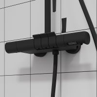 Товар: Душевая система Iddis SpaHome SPHBLTKi06 с термостатом Черная матовая - фото 12 Душевая система Iddis SpaHome SPHBLTKi06 с термостатом Черная матовая — фото 12, Душевые стойки