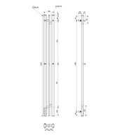 Товар: Полотенцесушитель электрический Point Фрея PN20712GB П2 100x1200 диммер слева, графит блеск - фото 2 Полотенцесушитель электрический Point Фрея PN20712GB П2 100x1200 диммер слева, графит блеск — фото 2, Электрические полотенцесушители
