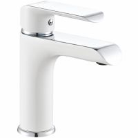 Смеситель для раковины Rose R21F R2101F Белый Хром — фото 1, Смесители для раковины