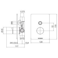 Товар: Скрытая часть для смесителя Bossini Z00005000 G 1/2 - фото 2 Скрытая часть для смесителя Bossini Z00005000 G 1/2 — фото 2, Комплектующие для туалета