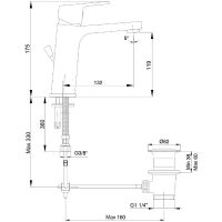 Смеситель для раковины E.C.A. Tiera 102188012EX Хром — фото 2, Смесители для раковины