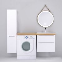 Столешница под раковину Jorno Wood 122 Wood.06.122/LW Светлое дерево — фото 4, Столешницы под раковину