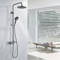 Душевая система Rose R39T R3936T Оружейная сталь — фото 6, Душевые системы