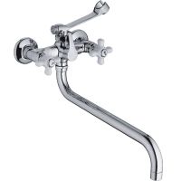 Смеситель для ванны Haiba HB2618 универсальный Хром — фото 1, Смеситель для ванны