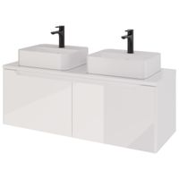 Тумба W, 125 см, подвесная, для умывальника "Гармония" 125 см или стеклянной столешницы W, 2 ящика,  — фото 9, Тумбы под раковину