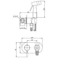 Гигиенический душ со смесителем Raglo R20.52.09 Графит матовый — фото 2, Гигиенические души