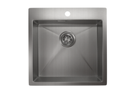 Granula-5151, СТАЛЬ САТИН, стальная кухонная мойка — фото 1, Кухонные мойки