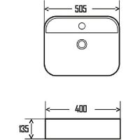 Раковина AQUAme 50 AQM5001 Белая глянцевая — фото 4, Раковины