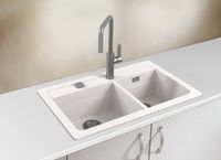 Мойка для кухни ALVEUS GRANITAL ATROX 50 ARCTIC - G11 в комплекте с сифоном 1132822, — фото 2, Кухонные мойки