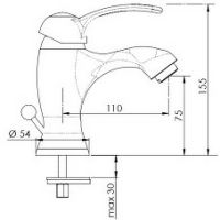 Смеситель для раковины Remer Liberty LA10 Хром — фото 2, Смесители для раковины