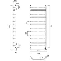 Товар: Электрический полотенцесушитель Domoterm Лаура П12 500x985 АБР ER Античная бронза - фото 2 Электрический полотенцесушитель Domoterm Лаура П12 500x985 АБР ER Античная бронза — фото 2, Электрические полотенцесушители