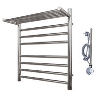 Полотенцесушитель электрический Point Аврора PN10156SPE П7 500x600 с полкой левый/правый, хром — фото 4, Электрические полотенцесушители