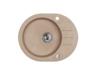 Мойка для кухни ROLL 40 GRANITAL ARCTIC-G11 595x475x160;1x с сифоном 1105296, — фото 1, Кухонные мойки