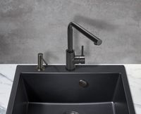 Смеситель для кухни Milacio Ultra MCU.555.TB нержавеющая сталь / матовый / Total Black / однорычажный / с поворотным изливом 210 мм — фото 5, Смесители для кухни