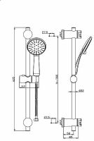 Душевой гарнитур ESKO SCS855Black Черный матовый — фото 4, Душевые гарнитуры