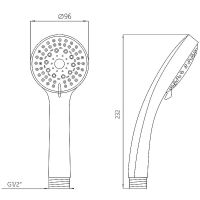 Товар: Ручной душ Melodia della vita Standard MKP20591 Хром - фото 3 Ручной душ Melodia della vita Standard MKP20591 Хром — фото 3, Лейки для душа