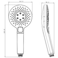 Ручной душ Lemark LM0819CW Хром Белый — фото 2, Лейки для душа