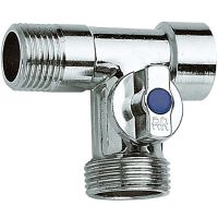 Запорный вентиль Remer 260 для стиральной машины Хром — фото 1, Комплектующие для туалета