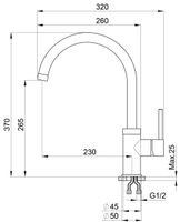 Granula-2125, ЧЁРНЫЙ, СМЕСИТЕЛЬ КУХОННЫЙ — фото 3, Смесители для кухни