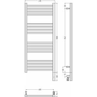 Электрический полотенцесушитель Сунержа Модус 3.0 1000x400 R 31-5701-1040 Черный матовый — фото 2, Электрические полотенцесушители
