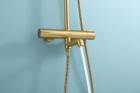 Душевая система Raglo с термостатом Золото матовое арт-R20.26.03 — фото 5, Душевые стойки