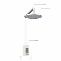 Товар: A12667WHITE Встраиваемый комплект для душа с верхней душевой насадкой - фото 2 A12667WHITE Встраиваемый комплект для душа с верхней душевой насадкой — фото 2, Душевые системы