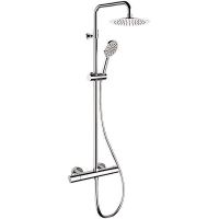 Душевая система Remer Elegance EQ32A8MPUFM30 с термостатом Хром — фото 1, Душевые стойки