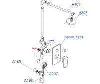 Товар: A71207 Встраиваемый комплект для душа с верхней душевой насадкой и лейкой - фото 5 A71207 Встраиваемый комплект для душа с верхней душевой насадкой и лейкой — фото 5, Душевые системы