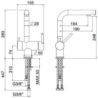 Смеситель для кухни Gattoni Speciali 0195/PCBO Белый матовый — фото 2, Смесители для кухни