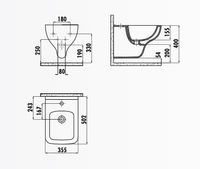 Биде Creavit Bene BN510-00CB00E-0000 подвесное Белое — фото 2, Биде
