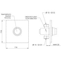 Товар: Запорный вентиль Remer Tempor TE30Q порционный Хром - фото 2 Запорный вентиль Remer Tempor TE30Q порционный Хром — фото 2, Комплектующие для туалета