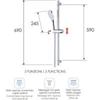 Товар: Душевой гарнитур Remer 315R318CP Хром - фото 2 Душевой гарнитур Remer 315R318CP Хром — фото 2, Душевые гарнитуры