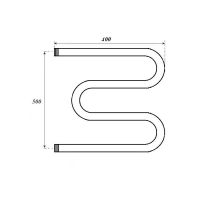 Товар: Водяной полотенцесушитель Point М-образный PN37554 500x400 Хром - фото 3 Водяной полотенцесушитель Point М-образный PN37554 500x400 Хром — фото 3, Водяные полотенцесушители