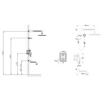 Душевая система Bronze de Luxe Windsor 10137F Бронза — фото 2, Душевые системы
