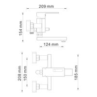 Товар: Alme 1501 Смеситель для ванны с коротким изливом - фото 11 Alme 1501 Смеситель для ванны с коротким изливом — фото 11, Смеситель для ванны