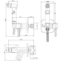 Гигиенический душ со смесителем Lemark Solo LM7165MW Белый матовый — фото 2, Гигиенические души