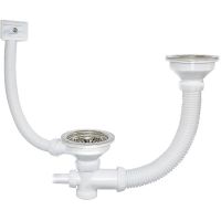 Выпуск для мойки Iddis 021UPS0i84 для двойной чаши Хром — фото 1, Донные клапаны