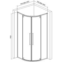 Товар: Душевой уголок AQUAme 90x90 AQM7101-9 профиль Хром стекло прозрачное - фото 4 Душевой уголок AQUAme 90x90 AQM7101-9 профиль Хром стекло прозрачное — фото 4, Душевые уголки четверть круга