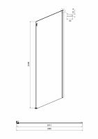 Душевой уголок Ambassador Benefit 130x110 19021102HX-110HX профиль Хром стекло прозрачное — фото 3, Раздвижные душевые двери