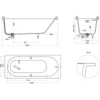 Ванна из искусственного камня Salini Ornella Kit 170х75 102411G Белая глянцевая — фото 10, Ванны из искусственного камня