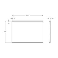 Боковая панель для акриловой ванны с крепежом CEZARES PLANE-F-90-SP-W37 — фото 2, Экраны для ванн